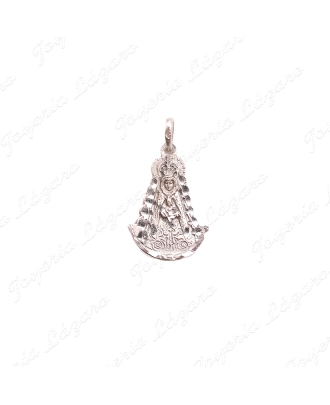 MEDALLA PLATA VIRGEN DEL ROCIO 19MM                                                                 
