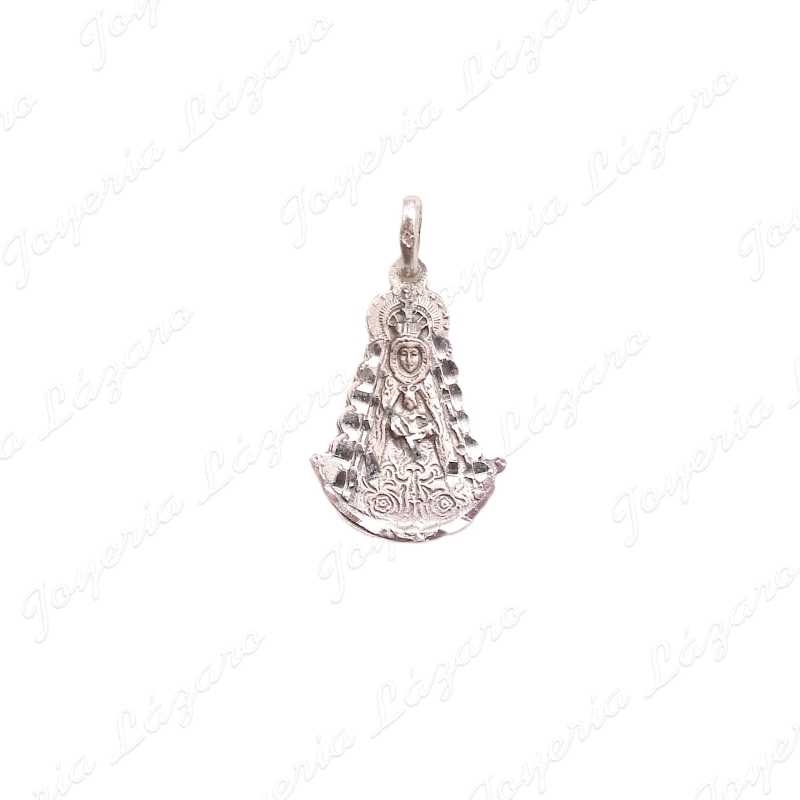 MEDALLA PLATA VIRGEN DEL ROCIO 19MM                                                                 
