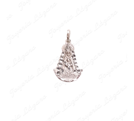 MEDALLA PLATA VIRGEN DEL ROCIO 19MM                                                                 