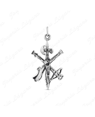 COLGANTE GR. PLATA, CRISTO+EMBLEMA LA LEGION 44MM                                                   