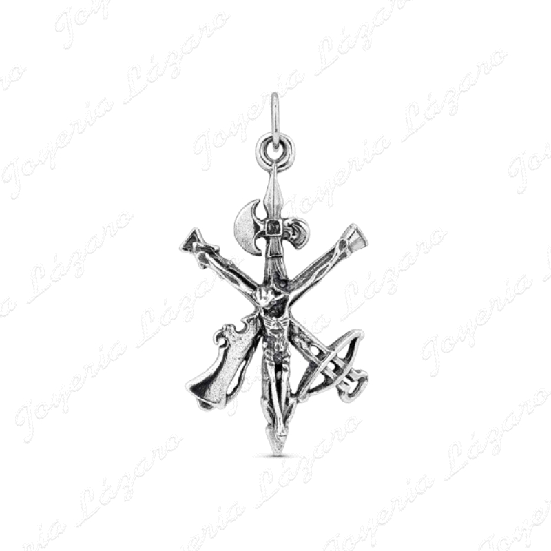 COLGANTE GR. PLATA, CRISTO+EMBLEMA LA LEGION 44MM                                                   