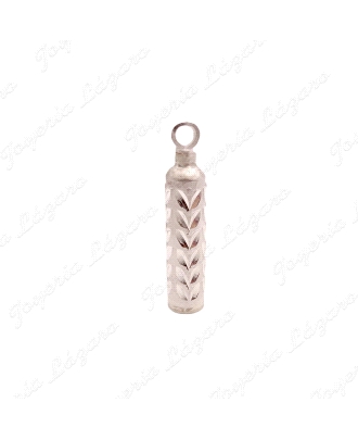 COLGANTE GR. PLATA GUARDACENIZAS TUBO TALLADO                                                       