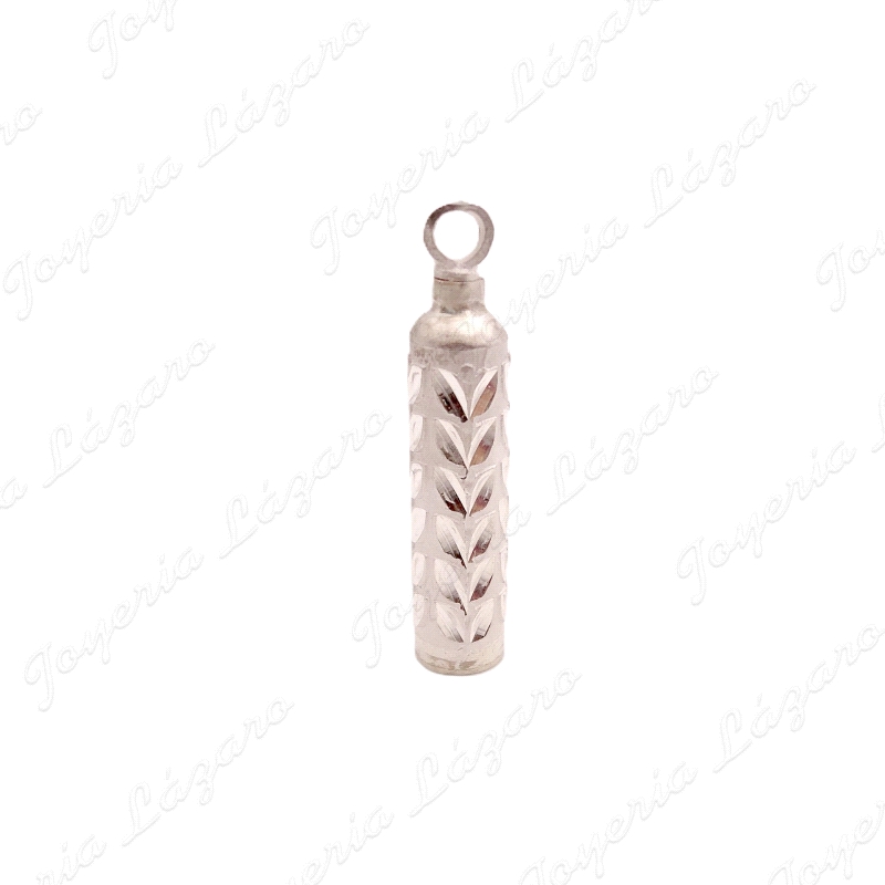 COLGANTE GR. PLATA GUARDACENIZAS TUBO TALLADO                                                       