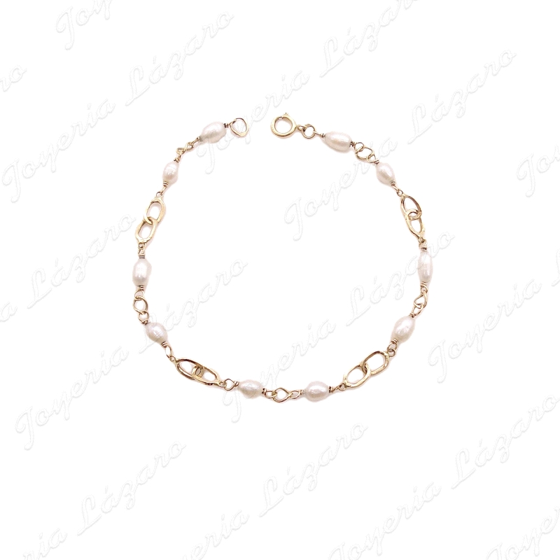 PULSERA ORO 18KT OCASION PERLAS RIO                                                                 