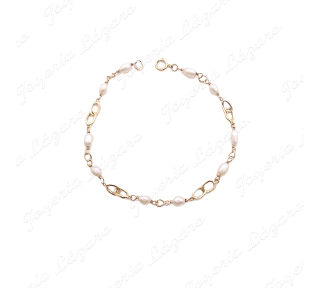 PULSERA ORO 18KT OCASION PERLAS RIO