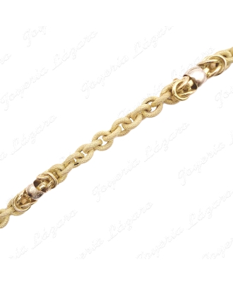 GARGANTILLA ORO 18KT SEMINUEVA ESLAB. MATE PICADOS REASA MARINERA ITA