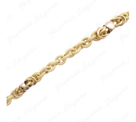GARGANTILLA ORO 18KT SEMINUEVA ESLAB. MATE PICADOS REASA MARINERA ITA