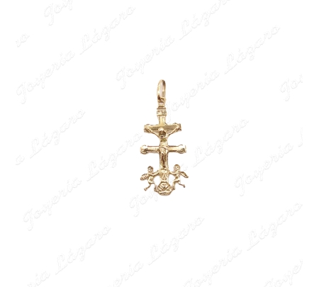 CRUZ DE CARAVACA ORO 18KT SEMINUEVA +CRISTO 14X30MM                                                 