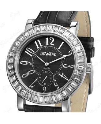 RELOJ DUWARD SRA. NEGRO PIEL CIRCO REDONDO