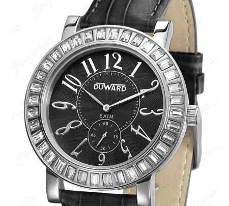 RELOJ DUWARD SRA. NEGRO PIEL CIRCO REDONDO