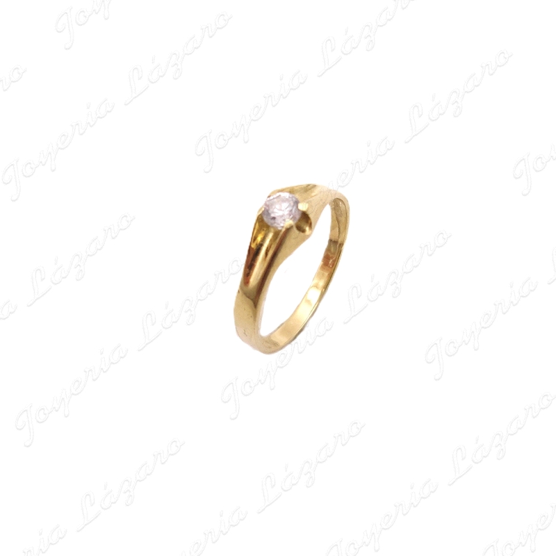 SORTIJA ORO 18KT SEMINUEVO BEBE SOLITARIO                                                           