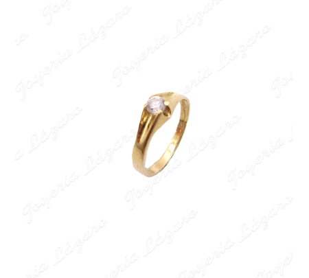 SORTIJA ORO 18KT SEMINUEVO BEBE SOLITARIO                                                           