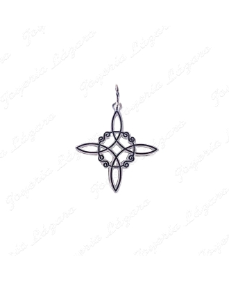 COLGANTE PLATA NUDO DE BRUJA 20MM