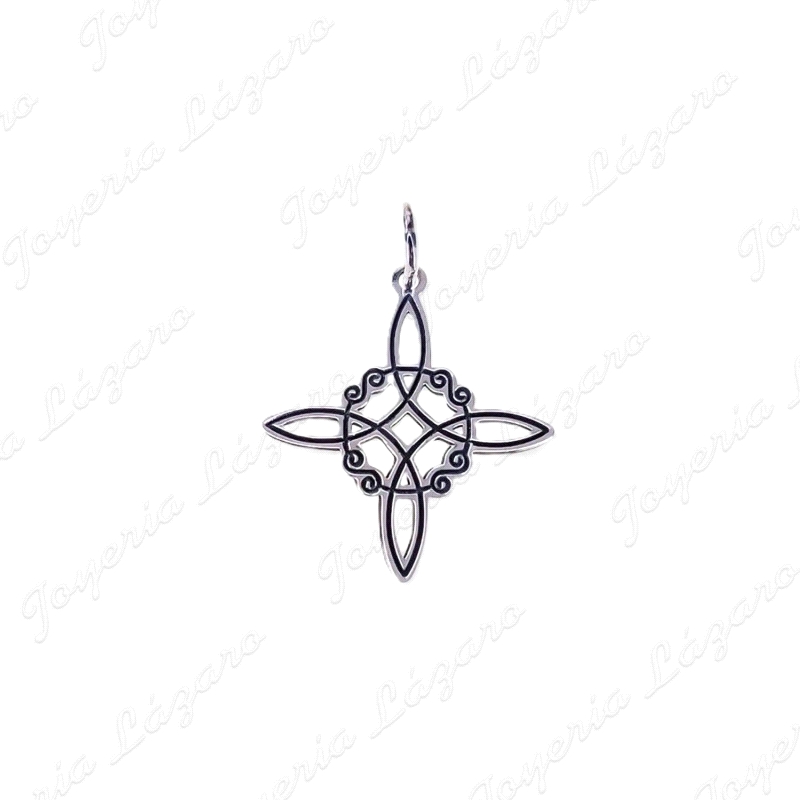 COLGANTE PLATA NUDO DE BRUJA 20MM
