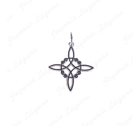 COLGANTE PLATA NUDO DE BRUJA 20MM