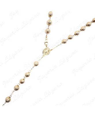 ROSARIO ORO 18 KTS BOLAS 8MM PICADAS 110CM TOTAL
