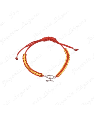 PULSERA PLATA INDALO, MACRAMÉ NEGRO