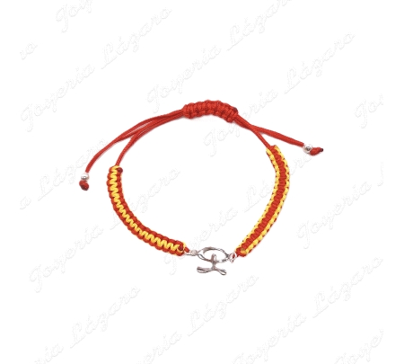 PULSERA PLATA INDALO, MACRAMÉ NEGRO