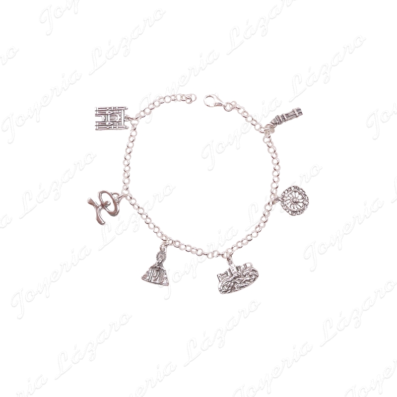 PULSERA PLATA 6 MOTIVOS ALMERIA                                                                     
