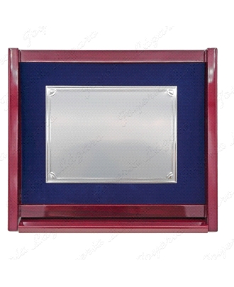 PLACA CONMEMORATIVA CAJA ARTICULADA MADERA 25X22CM PLACA ALU.20X15