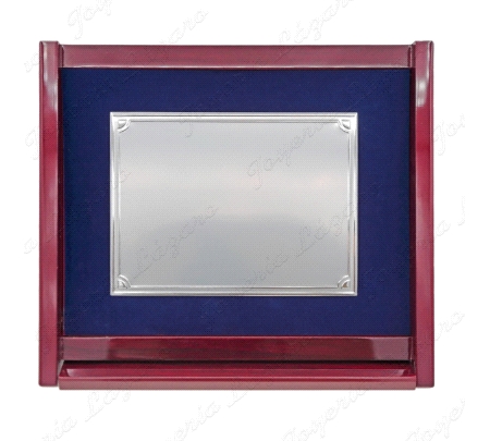 PLACA CONMEMORATIVA CAJA ARTICULADA MADERA 25X22CM PLACA ALU.20X15