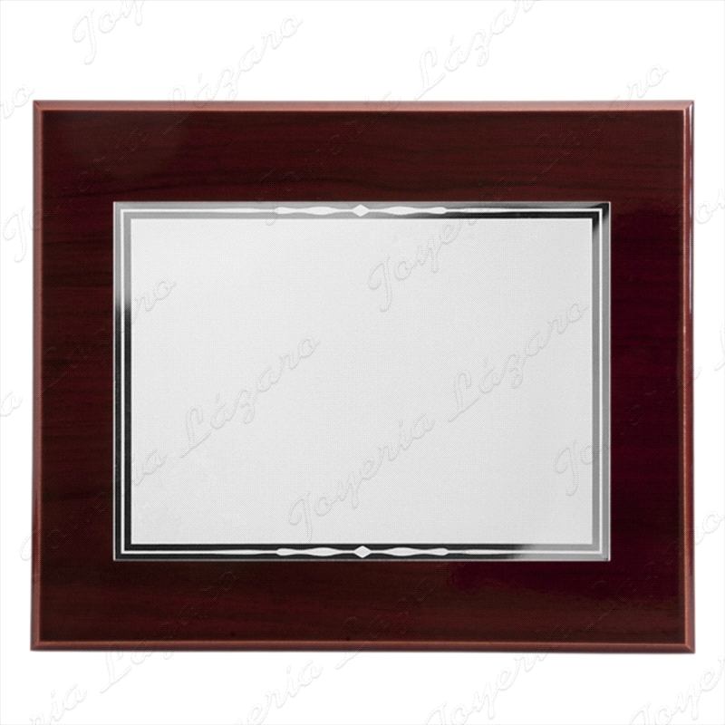 PLACA CONMEMORATIVA MADERA STANDAR 29X23CM                                                          