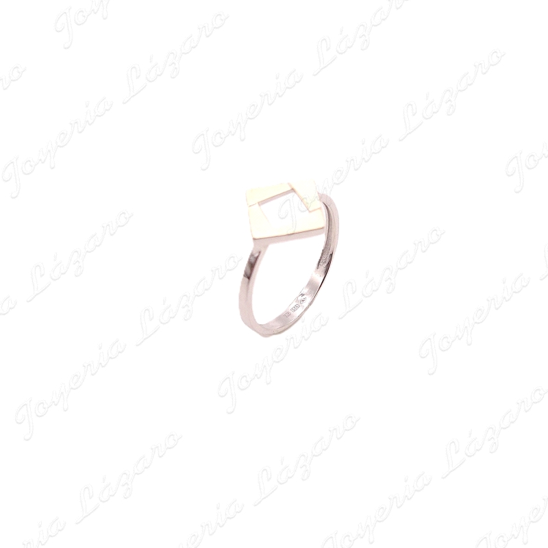 SORTIJA PLATA + ORO 9KT CUADRADO ORO                                                                