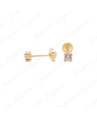 PEND. TORN. ORO 18 KTS CIRCONITA 3MM 4 GARRAS