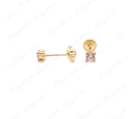 PEND. TORN. ORO 18 KTS CIRCONITA 3MM 4 GARRAS