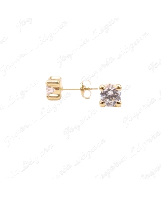 PEND. ORO 18 KTS CIRCONITA 5MM 4 GARRAS PRESION