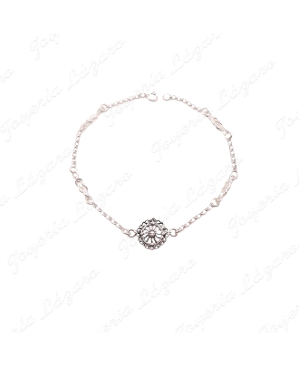 PULSERA PLATA SOL PORTOCARRERO +4 NUDOS EN CADENA                                                   