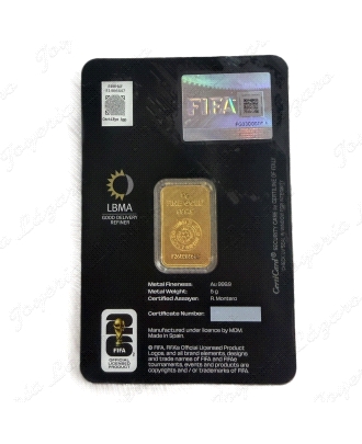 LINGOTE ORO ORO 24 KTS 5gr FIFA capsula