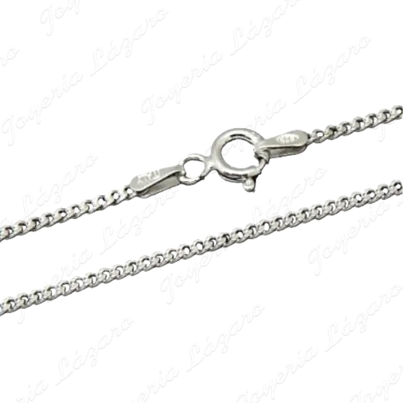 CADENA 50 CM. PLATA BARBADA 2mm                                                                     