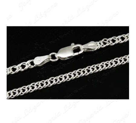 CADENA 50 CM. PLATA DOBLE ROMBO 3MM                                                                 