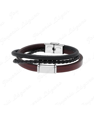 ACERO PULSERA PIEL
