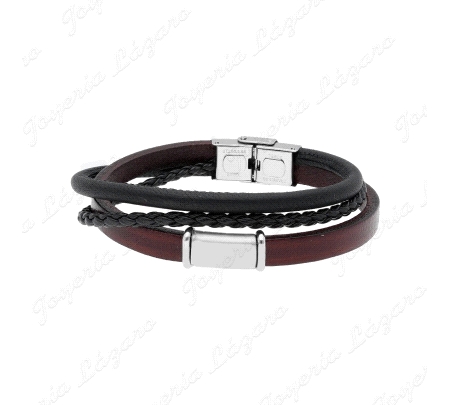 ACERO PULSERA PIEL