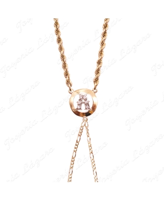 PULSERA ROMANA ORO 18KT OCASION LETRA A BICOLOR                                                     