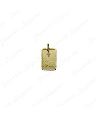 PLACA ORO 18KT OCASION GS Y RH 11X16MM                                                              