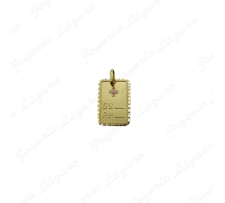 PLACA ORO 18KT OCASION GS Y RH 11X16MM                                                              