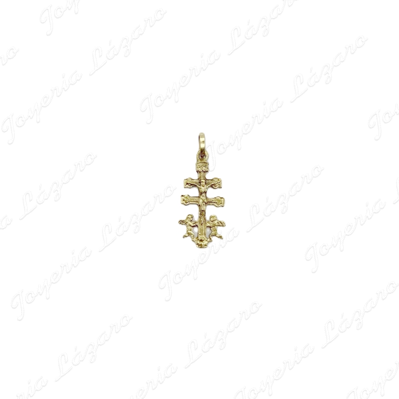 CRUZ DE CARAVACA ORO 18 KTS 9X19MM PLANA                                                            