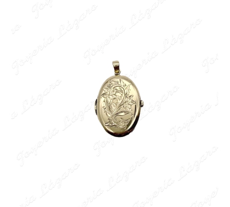 COLGANTE GR. ORO 18 KTS GUARDARRECUERDOS/GUARDAPELO 24X34MM