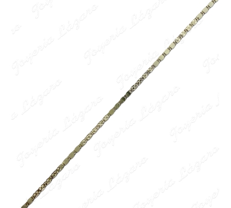 CADENA 50 CM. ORO 18 KTS PLANA DISEÑO ITALIANO