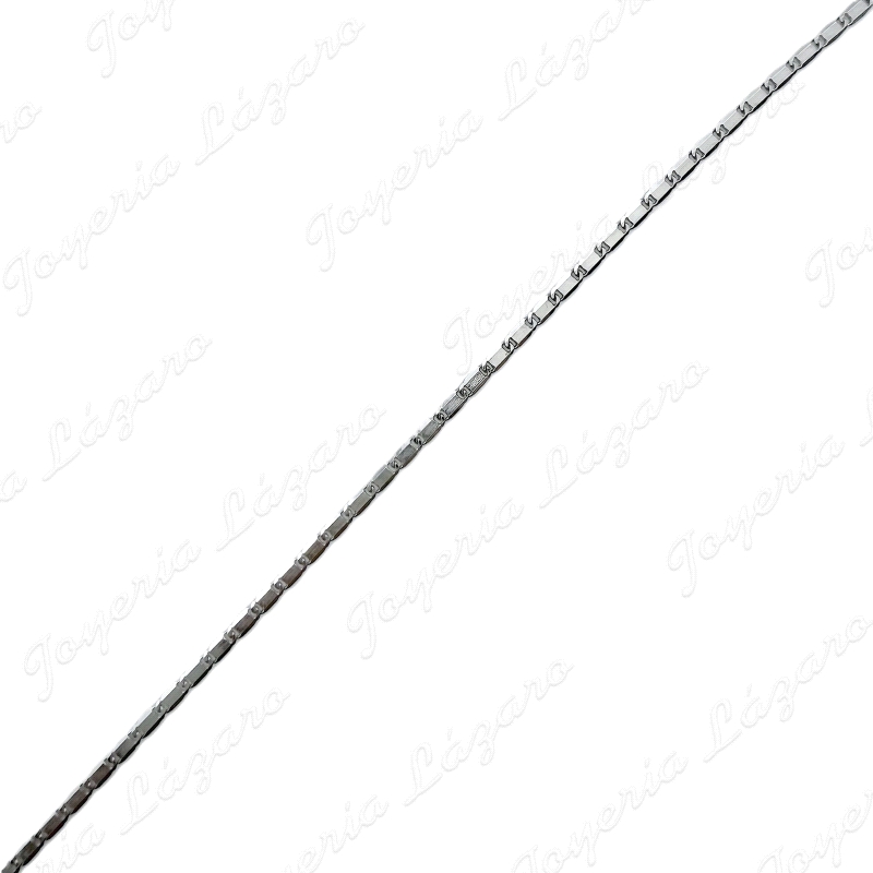 CADENA 45 CM. ORO 18 KTS BLANCO PLANA ITALIANA                                                      
