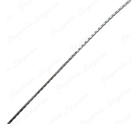 CADENA 45 CM. ORO 18 KTS BLANCO PLANA ITALIANA