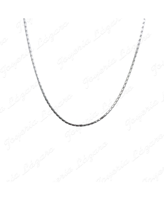CADENA 45 CM. ORO 18 KTS BLANCO PLANA ITALIANA