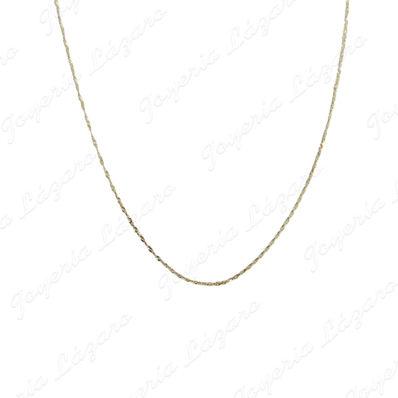 CADENA 40 CM. ORO 18 KTS SINGAPUR 1MM                                                               