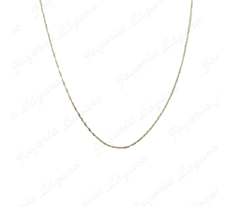 CADENA 40 CM. ORO 18 KTS SINGAPUR 1MM