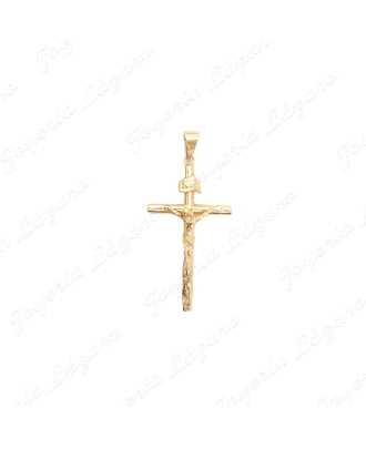 CRUZ ORO 18KT OCASION TUBO CON CRISTO 17X32