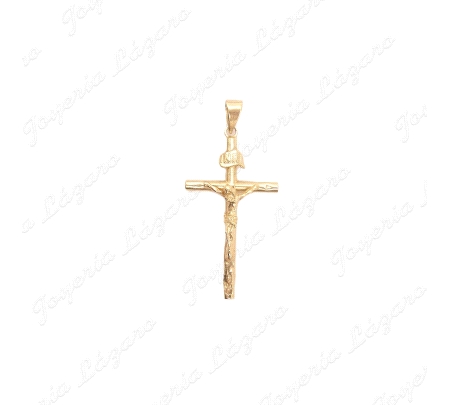 CRUZ ORO 18KT OCASION TUBO CON CRISTO 17X32