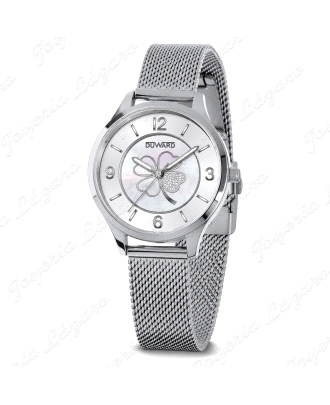 DUWARD RELOJ SRA. ACERO Y MALLA ESFERA PLATA TREBOL                                                 